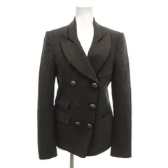 バレンシアガ BALENCIAGA ダブルブレストジャケット テーラード ブレザー ロゴボタン 36 グレー /FF ■GY62のサムネイル