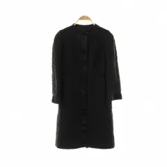 ドルチェ&ガッバーナ ドルガバ DOLCE&GABBANA コート アウター ギャザー シルク混 サテン 36 ブラック /CX ■GY53