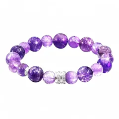 【新品】 [WIALLFU] アメジスト AAA ランク天然石 ブレスレット 10mmと8mm 双方向デザイン パワーストーン 品質 金運 仕事運 恋愛運 開運 厄払い 浄化 天然石アクセサリー 0