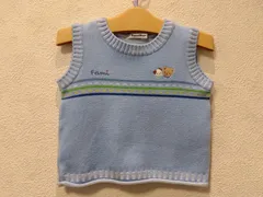 M4　ファミリア　familiar　子供服　ベスト　おすすめ　水色　100cm