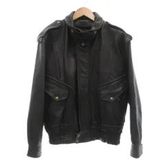 ナンカイ NANKAI レザージャケット ライダース シングル 中綿 牛革 ライナー付き L 黒 ブラック /UO ■GY59のサムネイル