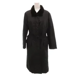 ランバン LANVIN ナイロンロングコート ミンクファーカラー ベルト付き 38 黒 ブラック /YJ ■ECD001のサムネイル