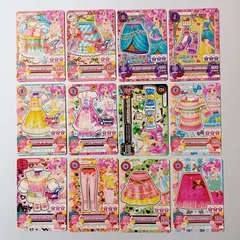 ⑪ 天羽まどか プレゼントフォーユートップス プレゼントフォーユースカート バニラゴールドスカート バニラゴールドサンダル イエローセーラーワンピ スイートスカイワンピース ブルーファータダブルリボン 12枚セット  ほか ／ アイカツ！ Aikatsu！