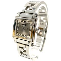 FENDI フェンディ 6000L QZ/SS シルバー文字盤 スクエア レディース