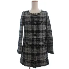 ジュエルチェンジズ Jewel Changes アローズ ツイード ノーカラーコート グレー ブラック系 38 ■GY56のサムネイル