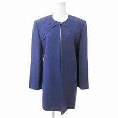 ジュンアシダ jun ashida ノーカラー コート ジャケット ウール 7 紫 0307