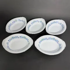 昭和レトロ　喫茶店のカレー皿　5枚セット　新品・未使用　花柄　KING