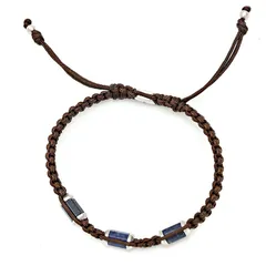 【新品】フォッシル ブレスレット メンズ ALL STACKED UP ブルー ブラウン シルバー  JF04470040 FOSSILのサムネイル