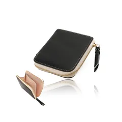 新品未使用 L字ファスナー財布 ミニ財布 小銭入れ メンズ 本革 おしゃれ スキミング防止 軽量財布 日本企業設計 レザー コインケース コンパクト カードケース 薄型 ウォレット 革 時短構造 小さい 牛床革 カード入れ