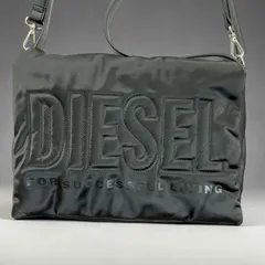 DIESEL ディーゼル　ナイロン エンボスロゴ 2way ショルダーバッグ ビッグロゴ ブラック