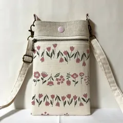 スマホポシェット シンプルパレット ナチュラル ショルダーストラップ付き