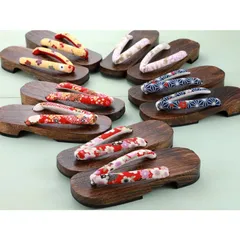 レディース 桐下駄 ソフト鼻緒 下駄 3Lサイズ 26.5cm 全5柄 rg-271