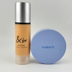 [2点] EX:BEAUTE エクスボーテ クールフィニッシングルース シフォンラベンダー フェースパウダー/ &be UV Primer アンドビー UVプライマー 日焼け止め・化粧下地 SPF50+ PA++++のサムネイル