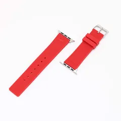 【新品】【１年保証】ラコステ スマートウォッチバンド メンズ レッド シルバー アップルウォッチ Lacoste 42mm 44mm 2050010