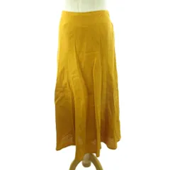 ガリャルダガランテ GALLARDAGALANTE スカート 麻 リネン ロング丈 O 黄 イエロー 0918 ■YHS4