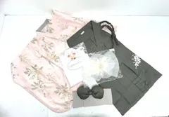 [盛岡82-0070]  袴セット+帯飾り+半襟付き襦袢 130cm 卒園式 卒業式 キャサリンコテージ  [中古][キッズ]