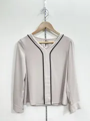 NATURAL BEAUTY BASIC ナチュラルビューティーベーシック ブラウス シャツ sizeS/ベージュ ■■ レディース