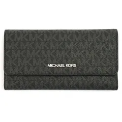 【新品】マイケルコース 三つ折り長財布 JET SET TRAVEL LG TRIFOLD 35F8STVF3B-BK ブラック レディース MICHAEL KORS