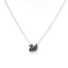 【新品】ネックレス レディース ブラック シルバー スワロフスキー ペンダント  Iconic Swan Smal SWAROVSKI 5347330のサムネイル