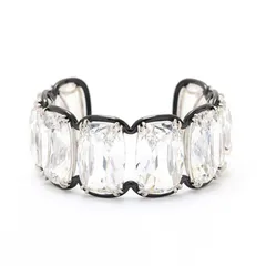 【新品】スワロフスキー バングル レディース シルバー シンプル SWAROVSKI ブレスレット 5600039 大粒クリスタル 上品 輝き 普段使いやすい ホワイト ブラック ファッション ジュエリー アクセサリー 並行輸入品