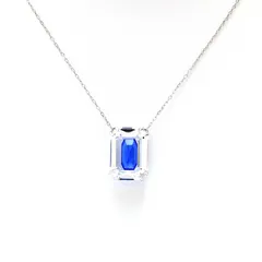 【新品】スワロフスキー ネックレス レディース シルバー ブルー SWAROVSKI 5600625 アクセサリー シンプル クリスタル 上品 輝き 軽やかな印象 日常に華を添える 知的なスタイル ファッション 並行輸入品のサムネイル