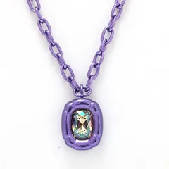 【新品】スワロフスキー ネックレス レディース パープル シンプル SWAROVSKI Dulcis 5610290 メタリックカラー 存在感  クリスタル 日常に華を添える コーデに映える 大人カジュアル アクセサリー 並行輸入品