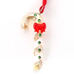 【新品】スワロフスキー 置物 レディース ベージュ クリスタル SWAROVSKI Holiday Cheers Gingerbread Candy Cane オーナメント 5627609 ジンジャーブレッドキャンディーケインクリスタルオブジェクトのサムネイル