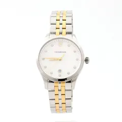 【新品】【１年保証】腕時計 時計 ウォッチ watch Victorinox ビクトリノックス 241831 レディース ALLIANCE SMALL クリスタル ホワイトマザーオブパール 2-toneブレスレット シルバー ビジネス カジュアル 並行輸入品のサムネイル