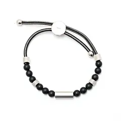 【新品】ディーゼル ブレスレット メンズ  ブラック シルバー DIESEL DX1151040 並行輸入品