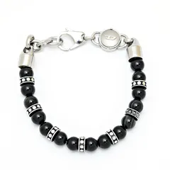 【新品】ディーゼル ブレスレット DX1163040  ブラック シルバー レディース メンズ DIESEL