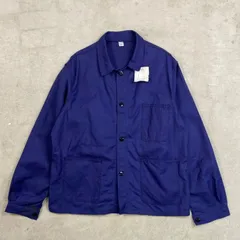 DEAD STOCK NOS 70年代 フランス製 フレンチワークジャケット メンズXL相当 古着 70s VINTAGE ヴィンテージ カバーオール ユーロワーク デッドストック インクブルー 紺色