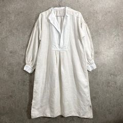 極美品】yaeca ギャザーワンピース シャツワンピース ホワイト - メルカリ
