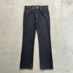 90年代 USA製 Levi's リーバイス 517-0259 ブラック フレアデニムパンツ メンズW32相当 古着 90s ヴィンテージ VINTAGE 先染め オレンジタブ ブーツカット ジーンズ  黒 