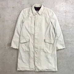 70年代 英国製 Aquascutum アクアスキュータム ステンカラーコート メンズL相当 レディースXL相当 古着 70s ヴィンテージ VINTAGE オフホワイト アイボリー 生成り