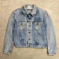 80年代 Levi's ユーロリーバイス 70500 クラッシュデニムジャケット メンズM~L相当 古着 80s ヴィンテージ VINTAGE アメカジ 三角タグ トラッカージャケット 青色
