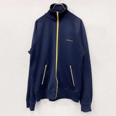 古着 used　～00s　Carhartt　カーハート　トラックジャケット/ジャージ　刺繍ロゴ　ヴィンテージ　紺　ネイビー【値引き交渉OK！】