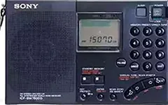 【中古】 SONY 超高感度ポータブル短波ラジオ ICF-SW7600G オリジナル布ダストカバー プレゼント セットのサムネイル