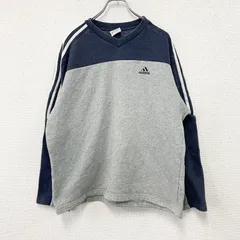 古着 used　00s　adidas　アディダス　スウェット/トレーナー　パフォーマンスロゴ　ヴィンテージ　グレー　7サイズ【値引き交渉OK！】