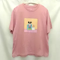 UNIQLO ユニクロ ミッキーアートUT エスター・キム（グラフィックＴシャツ・半袖） 11 PINK Ｌ □○