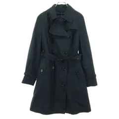 n line Precious エヌラインプレシャス 長袖 トレンチコート 15 ネイビー レディース 古着