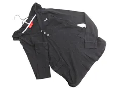 PUMA プーマ ロゴ刺 Vネック カットソー sizeM/グレー ■◇ レディース