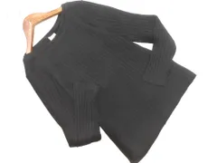 URBAN RESEARCH DOORS アーバンリサーチドアーズ リブ ボートネック 長袖 カットソー sizeOne/黒 ■◇ レディース