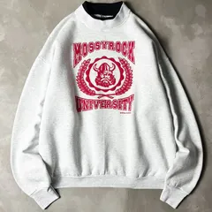 90s USA製 3段 カレッジ プリント スウェット トレーナー XL / 90年代 アメリカ製 フルーツオブザルーム 霜降り グレー