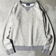 12年製 Patagonia 前V 無地 スウェット トレーナー M / パタゴニア 裏起毛 トレーナー 霜降り ナチュラル スエット 2トーン