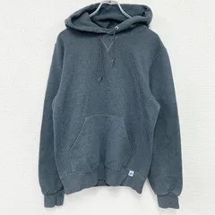 古着 used　00s　RUSSELL　ラッセル　スウェットパーカー/フーディー　前V　ヴィンテージ　灰色　グレー　Sサイズ【値引き交渉OK！】
