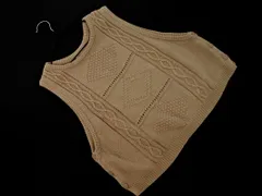 SM2 サマンサモスモス 綿麻 ケーブル編み ニット ベスト sizeF/ベージュ ■◇ レディース