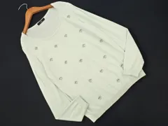 INED イネド ビジュー ニット カットソー size9/ライトグリーン ■◇ レディース