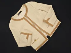 green label relaxing グリーンレーベルリラクシング ユナイテッドアローズ ツイード ノーカラー ジャケット size38/ライトベージュ ■◇ レディース