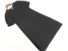 TO BE CHIC トゥービーシック フレア 半袖 ニット ワンピース size40/黒 ■◇ レディース