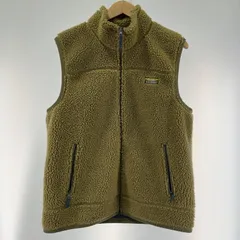 【中古】L.L.Bean マウンテンパイルフリースベスト サイズL カーキ[19]